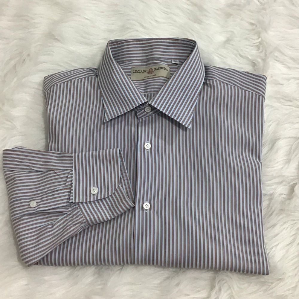 Luciano Barbera Long Sleeve Button Down Shirt XXL